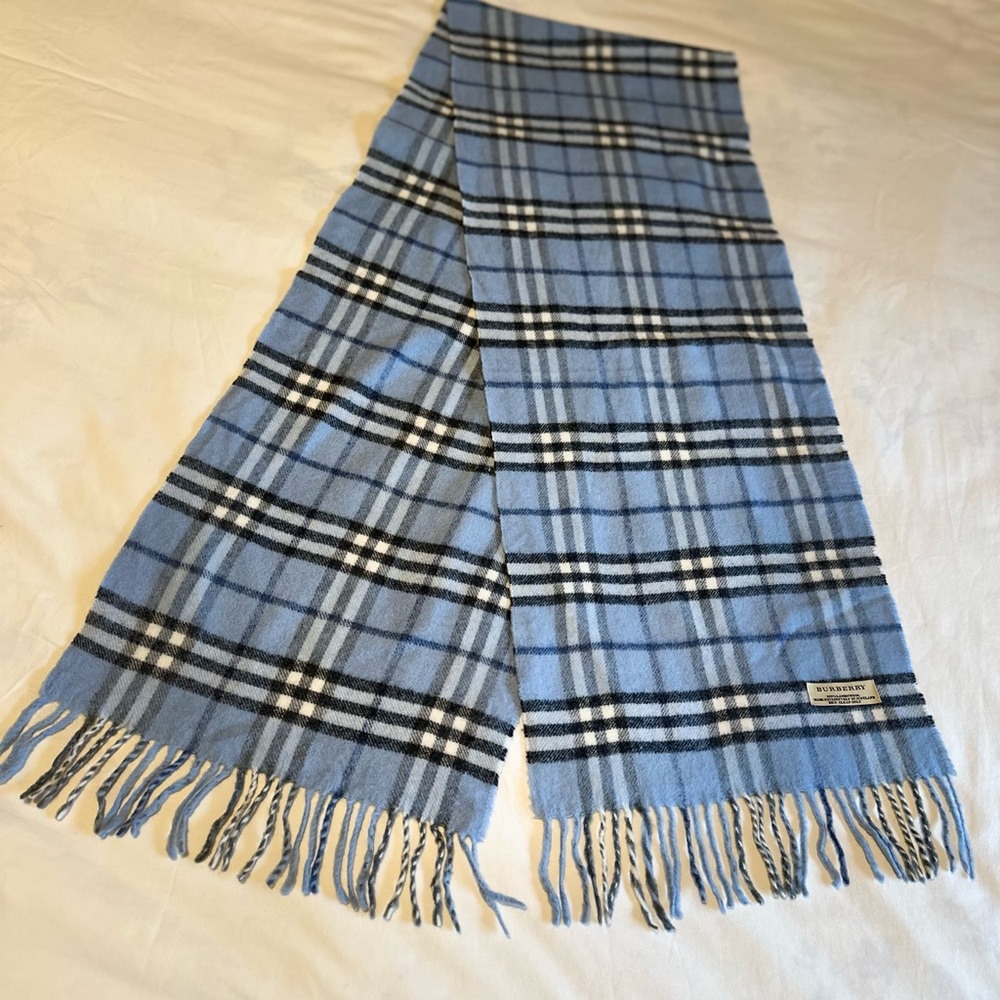 Burberry Blue Plaid Scarf